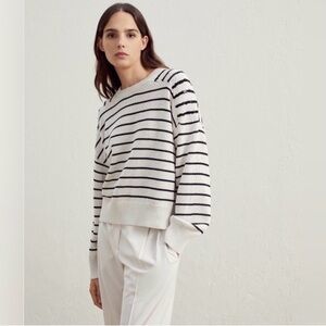 NWT Brunello Cucinelli Sequin Shoulders
Striped Cotton Sweater